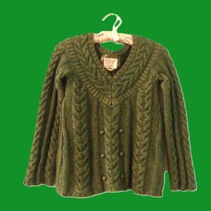 Textured, Chunky, Old Navy, Cable Knit, Wool Blend Sweater, Size S